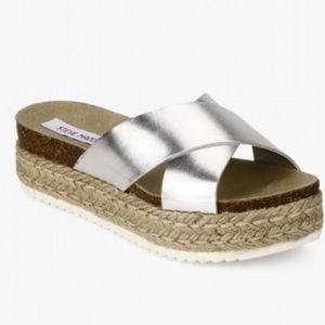 Silver Metallic Steve Madden-Arran Sandals